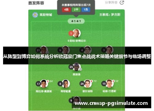 从阵型到博弈如何系统分析欧冠豪门焦点战战术策略关键细节与临场调整 从阵型到博弈如何系统分析欧冠豪门焦点战战术策略关键细节与临场调整